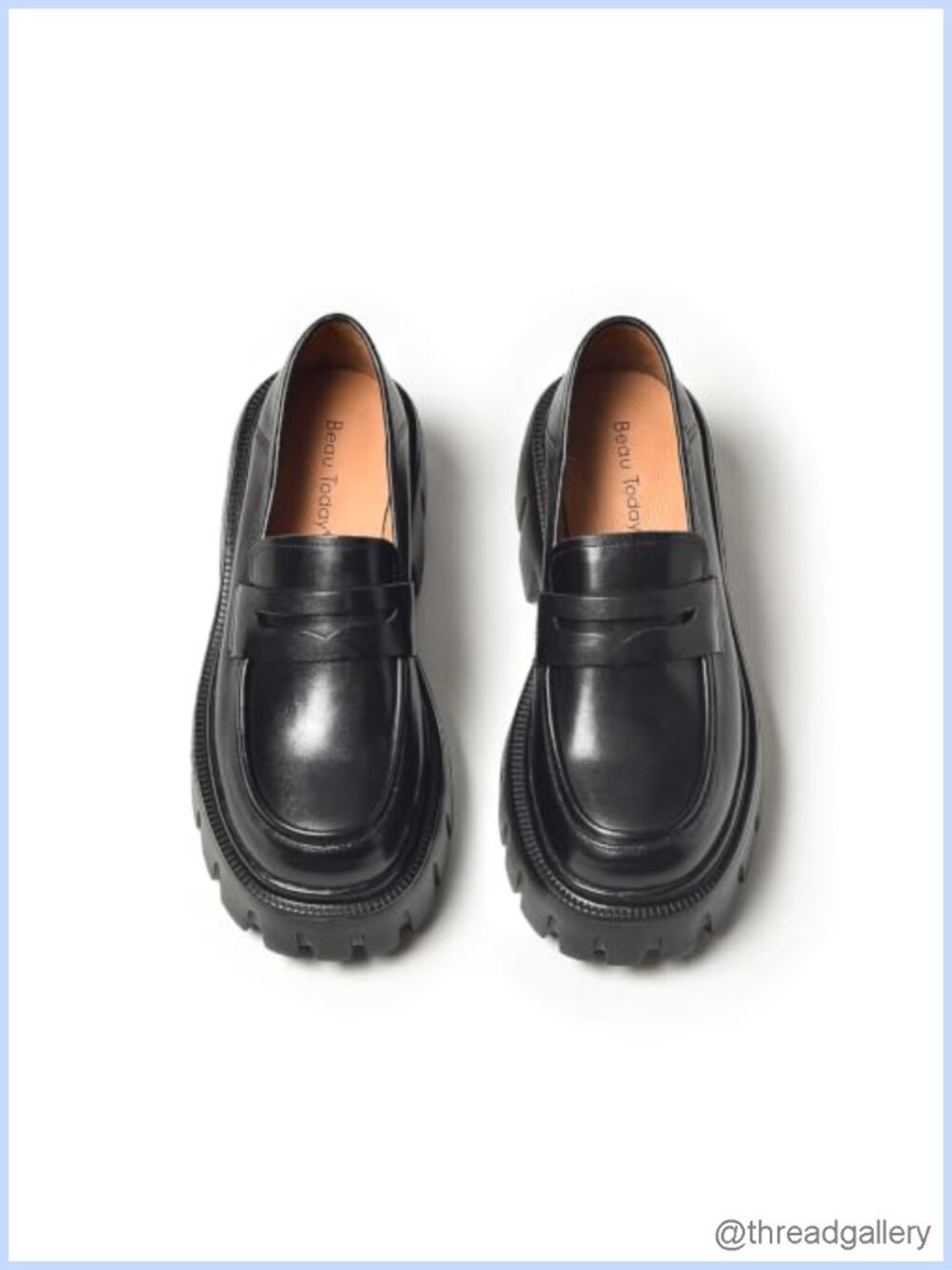 Chunky Platform Loafers Women Full Grain Leather Lug Sole Slip On Comfort